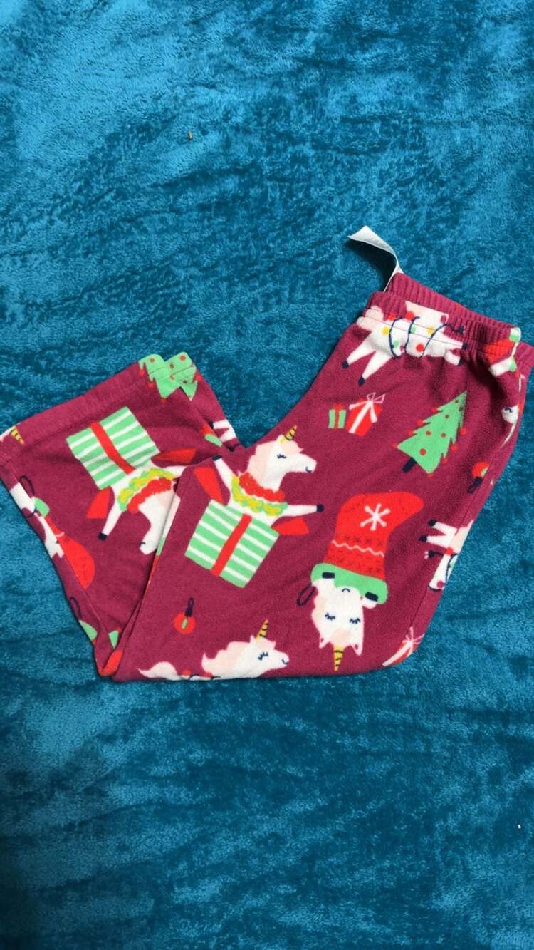 Carter's Christmas Unicorn Pajama Pants Size 4T Red Fleece